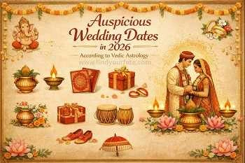 Thumbnail Image for Auspicious Wedding Dates in 2026 based on Vedic Astrology