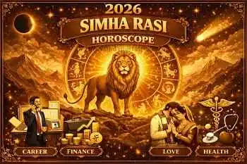 Thumbnail Image for Simha Rasi - Moon Sign,  2026 Indian Vedic Horoscope: Leadership, Destiny Shifts and Career Breakthroughs