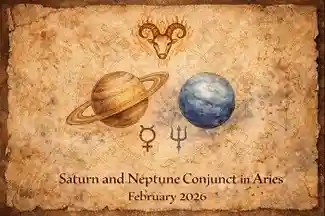 Thumbnail Image for The Saturn Neptune Conjunction 2026 in Aries: Major Cosmic Reset & What It Means for You