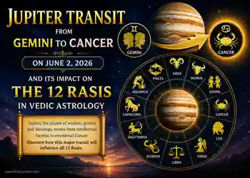 Thumbnail Image for Jupiter Transit in June 2026: From Gemini to Exalted Cancer A Major Vedic Astrology